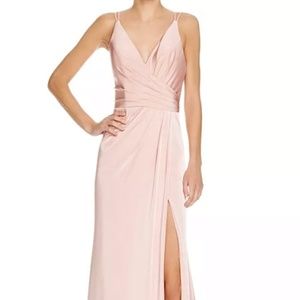 Faviana Couture Faille Satin Draped Gown Size 0